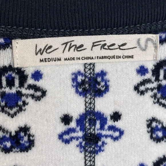 Free People We The Free Reversible Floral & Paisley Knit Sweater M - Picture 5 of 7